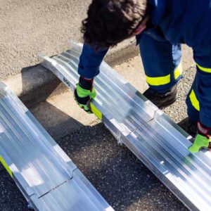 Rollwagenrampe Vario im Betriebszustand