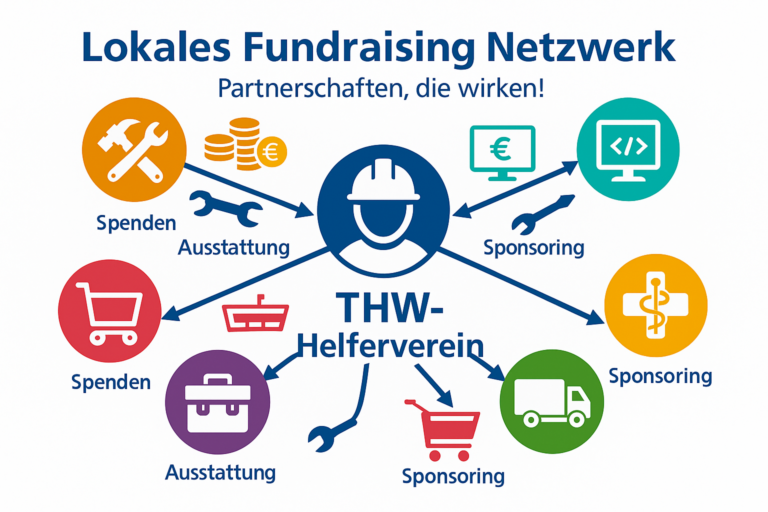 Lokales Fundraising-Netzwerk: Handwerksbetriebe, Ärzte und Einzelhandel unterstützen den THW-Helferverein mit Spenden und Sponsoring