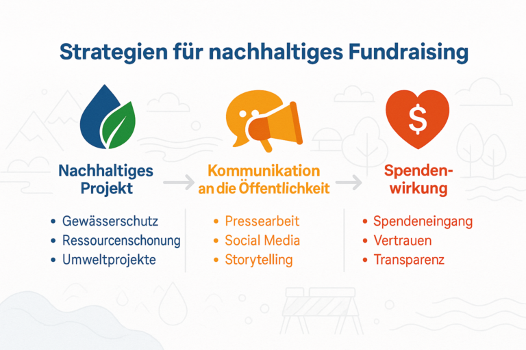 Strategien für nachhaltiges Fundraising: nachhaltiges Projekt, Kommunikation an die Öffentlichkeit, Spendenwirkung