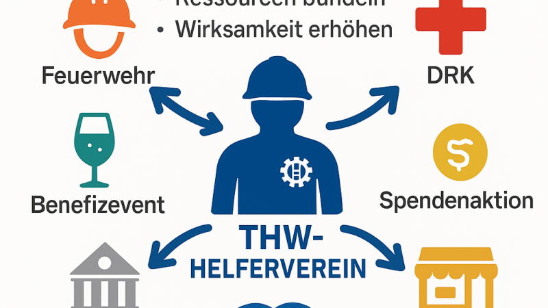 Netzwerkfundraising THW mit Feuerwehr, DRK, Kommune und lokalen Unternehmen: Ressourcen bündeln, Wirksamkeit erhöhen