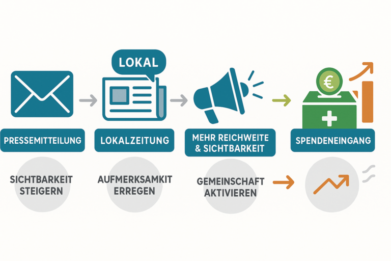 Erfolgreiche Spendengewinnung über Pressearbeit: Pressemitteilung, Lokalzeitung, mehr Reichweite, höherer Spendeneingang