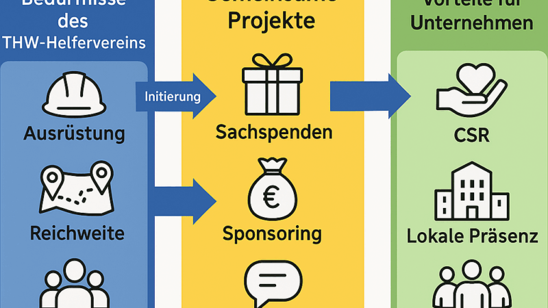 THW-Unternehmenskooperation: Bedürfnisse des Helfervereins treffen auf gemeinsame Projekte und Vorteile für Unternehmen